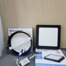 Đèn led ốp nổi viền đen NT-SM5012RA-BLACK - Trắng - 12W/155mm