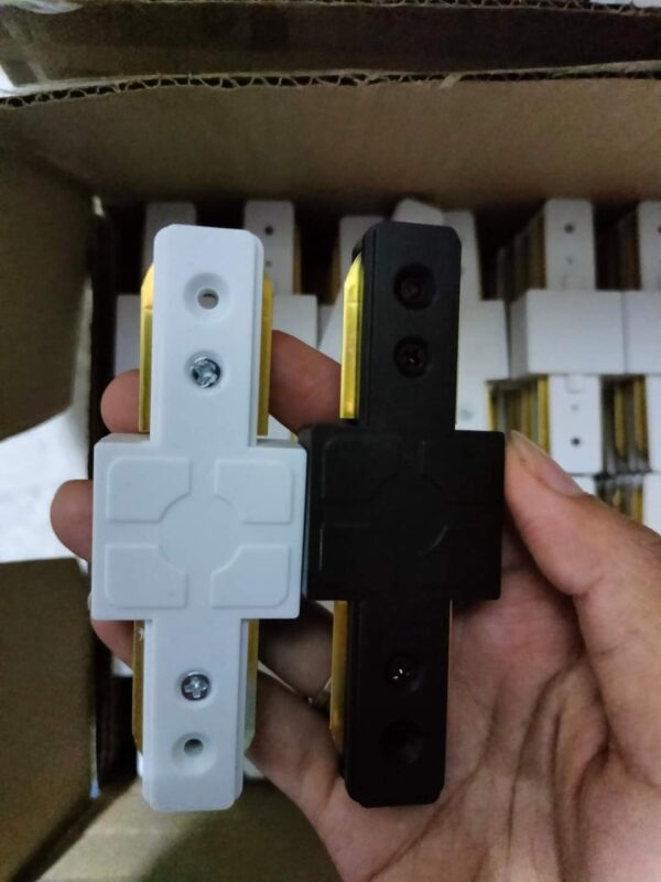 Đầu nối thanh ray Nối thẳng - Đen/Trắng